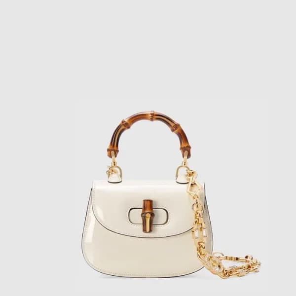 구찌 여성 뱀부 1947 미니 탑 핸들백 - Gucci Womens Bamboo 1947 … - 1