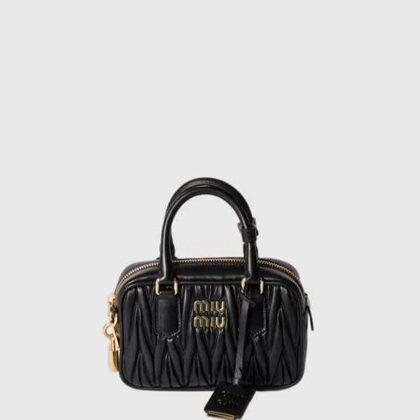 미우미우 여성 아르카디 마테라쎄 가죽 백 - Miumiu Womens Arkadi Mate… - 1