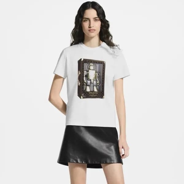 루이비통 여성 반팔 티셔츠 - Louis vuitton Womens Round Tshirt… - 1