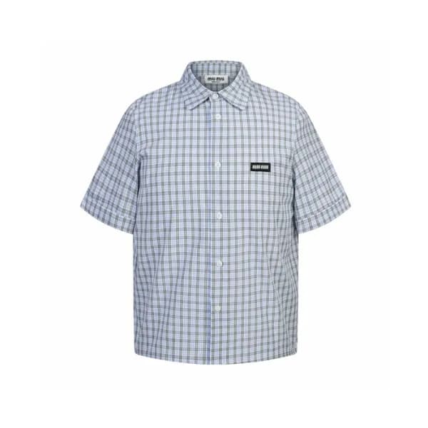 미우미우 남/녀 반팔 폴로 셔츠 - Miumiu Unisex Polo Tshirt - mi… - 1