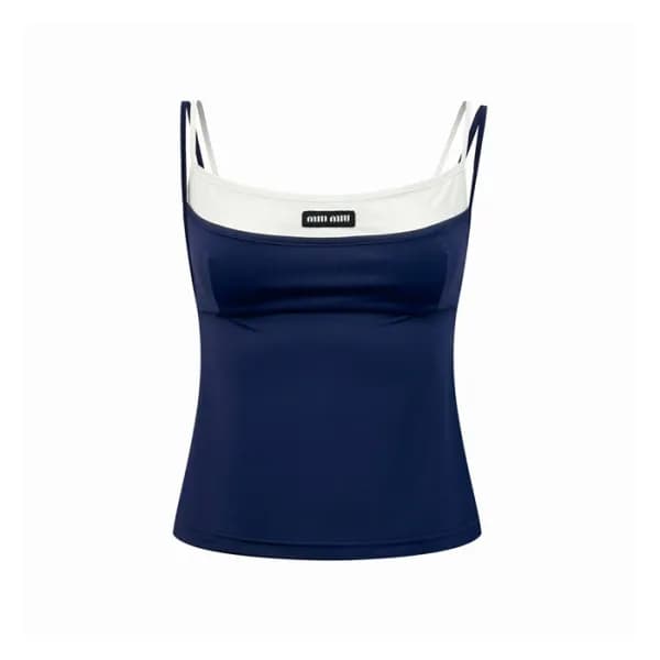 미우미우 여성 라운드 나시 - Miumiu Womens Round Sleeveless To… - 1