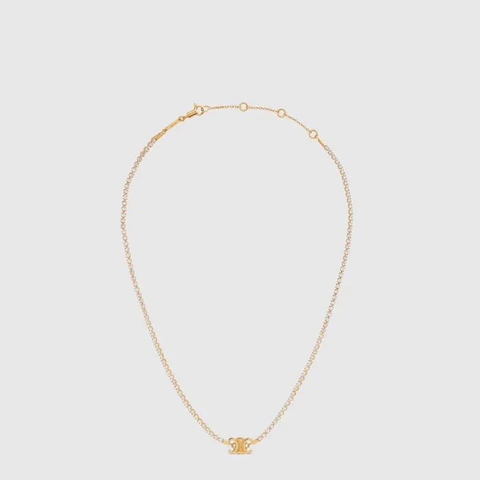 셀린느 여성 트리옹프 스파클 네크리스 - Celine Womens Triomphe Sparkle Necklace - acc10601x - 1