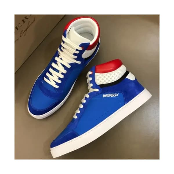 BURBERRY 2018 MENS LEATHER ANKLE SKEAKERS - 버버리 남성… - 1