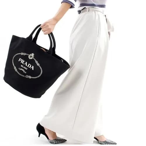 Prada Canapa Women Tote Shoulder Bag,30CM - 프라다 카나… - 1