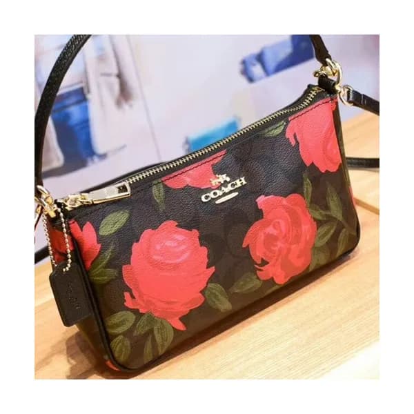 Coach Leather Tote Shoulder Bag,22cm - 코치 레더 토트 숄더… - 1