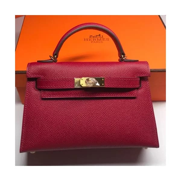 Hermes Mini Kelly 2 Epsom Leather Tote Shoulder Ba… - 1