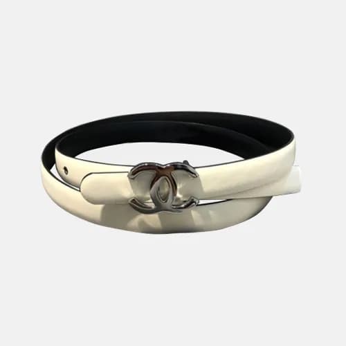 Chanel 2019 Ladies Classic CC Buckle Leather Belt … - 1