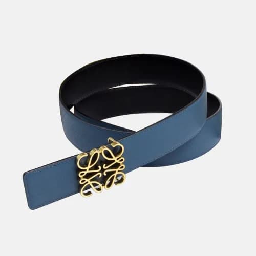 Loewe 2019 Mens Signature Logo Buckle Saffoano Lea… - 1