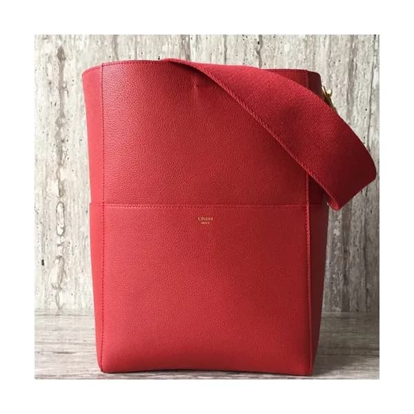 Celine Leather Sangle Shoulder Bag,33CM - 셀린느 레더 상… - 1