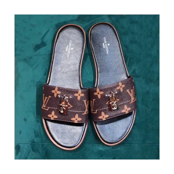Louis Vuitton 2019 Womens Monogram Lock it Slipper… - 1