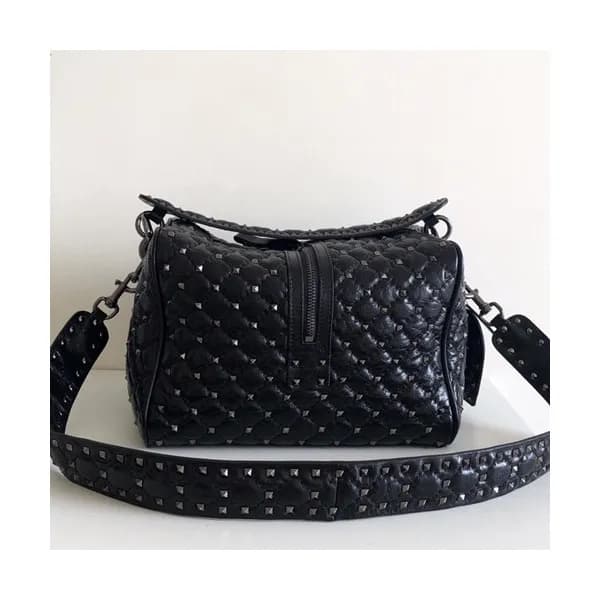 Valentino 2019 Leather Ruckstud Shoudler Bag,26CM … - 1