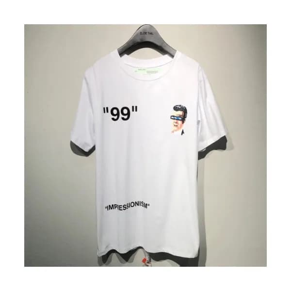 Off-white 2019 Mens Printing Crew - neck Cotton Sh… - 1