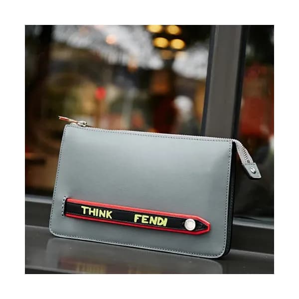 Fendi 2019 Leather Clutch Bag ,24CM - 펜디 2019 레더 남… - 1