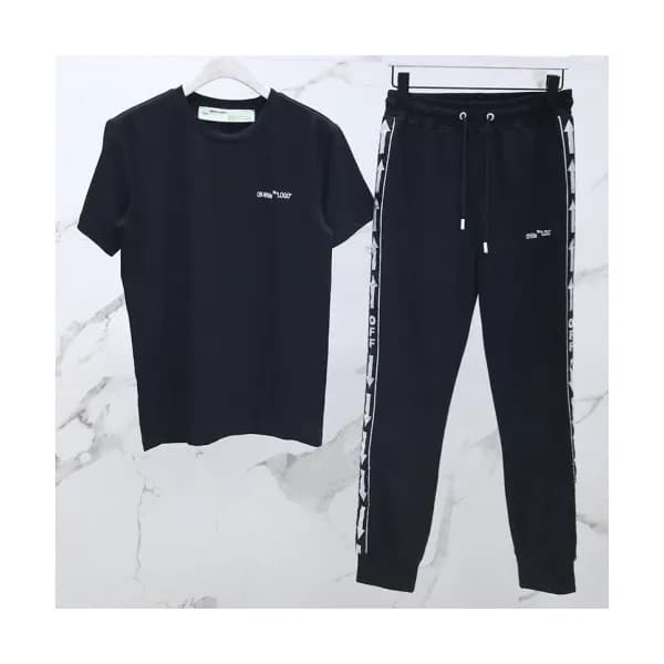 Off White 2019 Mens Logo Cotton Short Sleeved Clo… - 1