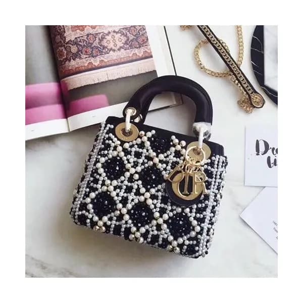 Dior 2019 Lady Dior Mini Tote Shoulder Bag,17CM - … - 1