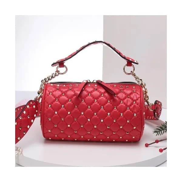 Valentino 2019 Leather Rockstud Tote Shoudler Bag,… - 1