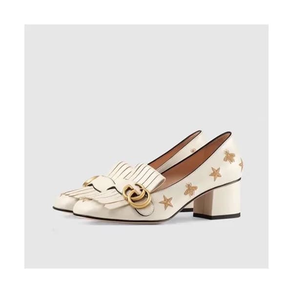 Gucci 2019 Ladies Middle-heel Leather Loafer - 구찌 … - 1