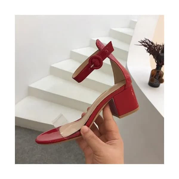 Gianvito Rossi 2019 Ladies Leather Middle Heel San… - 1