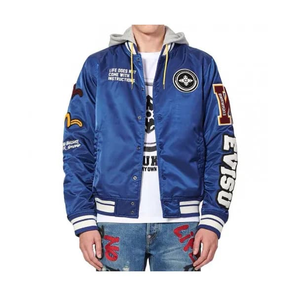 Evisu Mens Embroidery Evisukuro Casual Jacket - 에비… - 1