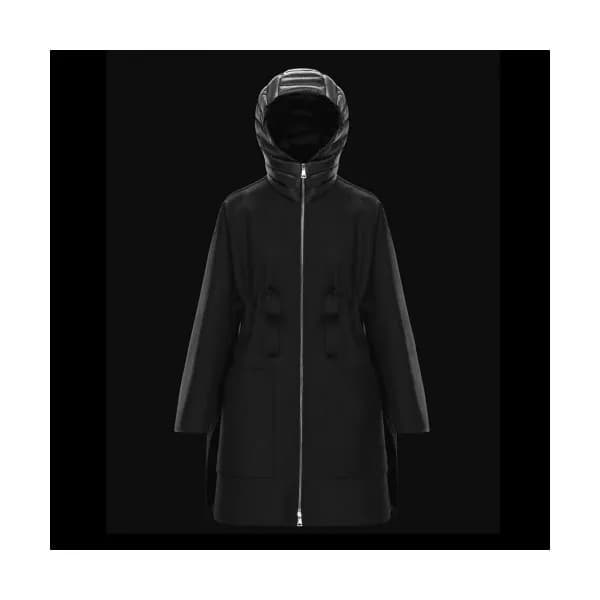 Moncler 2019 Womens Patch Logo Modern Wool Coats -… - 1
