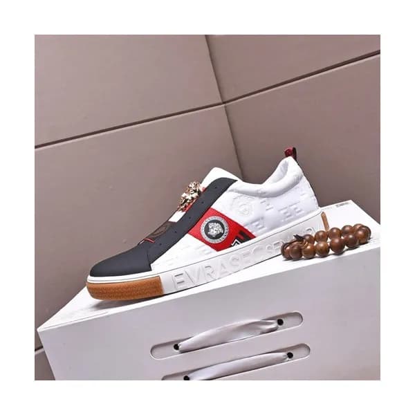 Versace 2020 Mens Leather Sneakers - 베르사체 2020 남성용… - 1