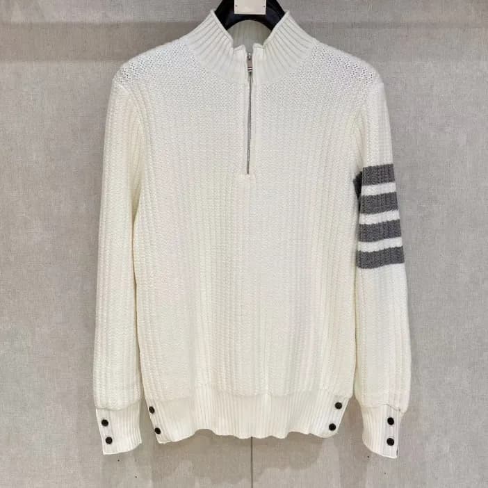 [톰브라운]Thom Browne Mens Strap Crew-neck Wool Sweate… - 1