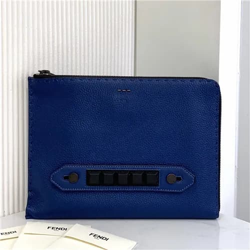[펜디]Fendi 2021 Men's Leather Clutch Bag,30cm -… - 1