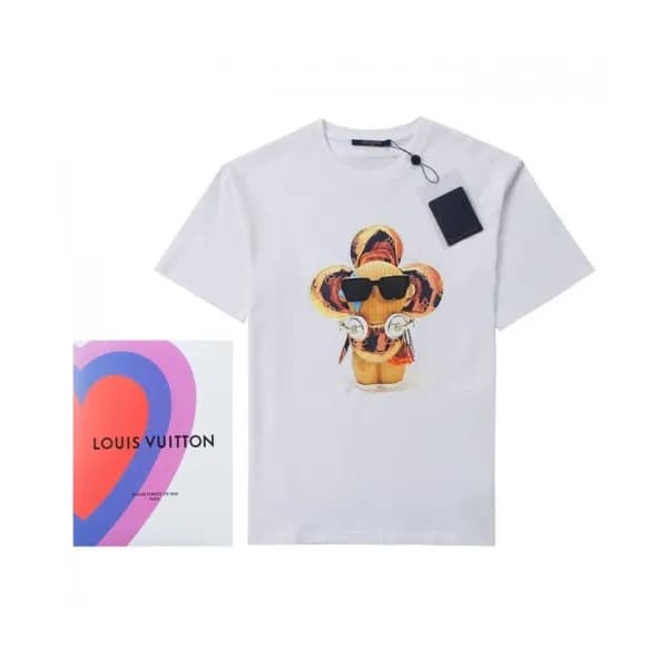 Louis vuitton Mm/Wm Logo Short Sleeved Tshirts Bl… - 1