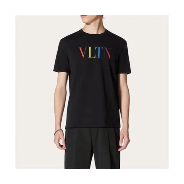 [인기템]Valentino Mens Logo Crew-neck Short Sleeved … - 1