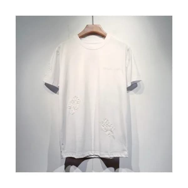 Chrome hearts Mens Logo Casual Short Sleeved Tshi… - 1