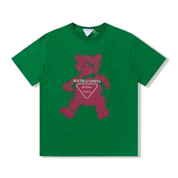 보테가 남자 크루넥 그린 반팔티 - Unisex Green Short-sleeved Tsh… - 1