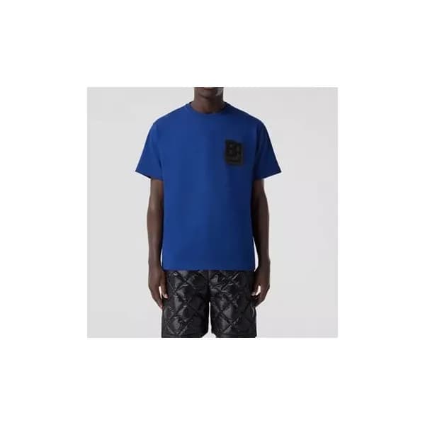 버버리 남성 크루넥 블루 반팔티 - Mens Blue Tshirts - Bur04211x - 1
