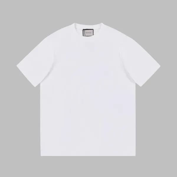 구찌 남성 크루넥 화이트 반팔티 - Mens White Tshirts - guc04761x - 1