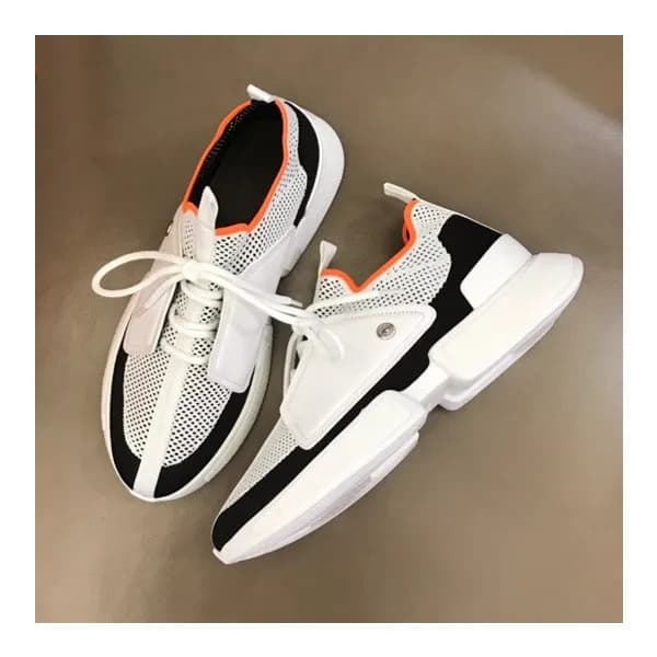 에르메스 남성 클래식 화이트 스니커즈 - Mens White Sneakers - her07… - 1