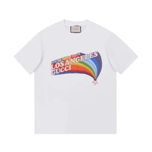 구찌 남/녀 크루넥 화이트 반팔티 - Unisex White Tshirts - guc048… - 1