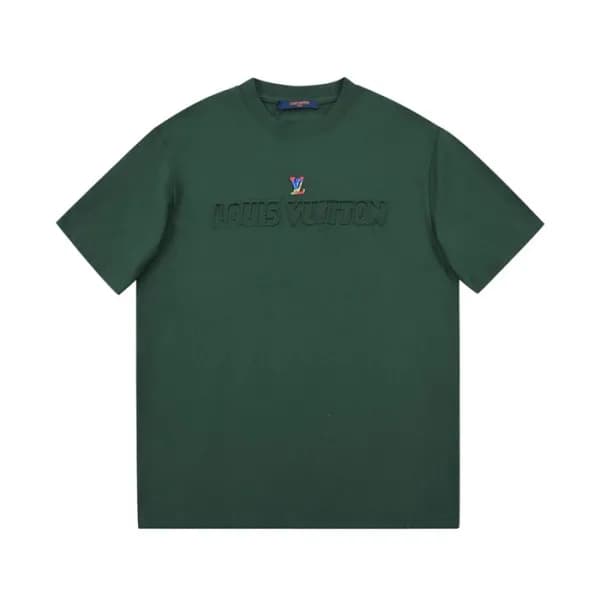 루이비통 남성 그린 크루넥 반팔티 - Mens Green Tshirts - lou04331… - 1