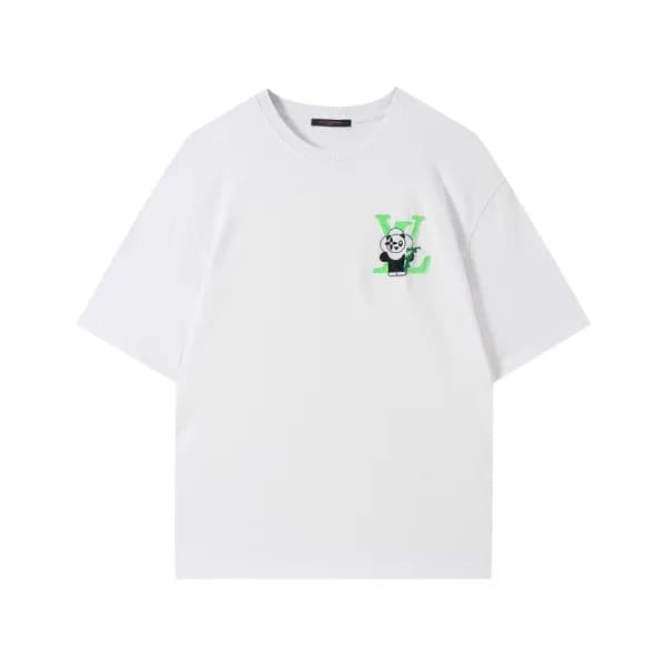 루이비통 남성 화이트 크루넥 반팔티 - Mens White Tshirts - lou0434… - 1