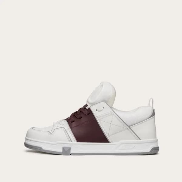 발렌티노 남성 Open Skate 버건디 스니커즈 - Mens Burgundy Sneake… - 1
