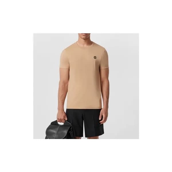 버버리 남성 베이지 크루넥 반팔티 - Mens Beige Tshirts - Bur04389… - 1
