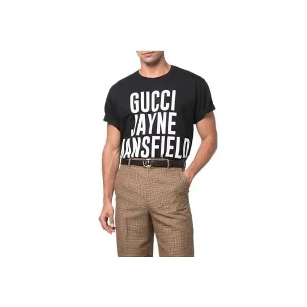 구찌 남/녀 블랙 크루넥 반팔티 - Unisex Black Tshirts - guc0498… - 1
