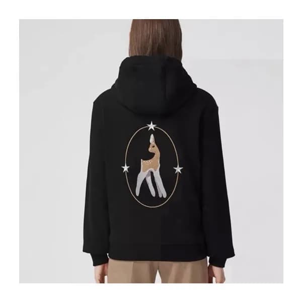 버버리 여성 클래식 블랙 후드티 - Womens Black Hoodie - bur04487… - 1