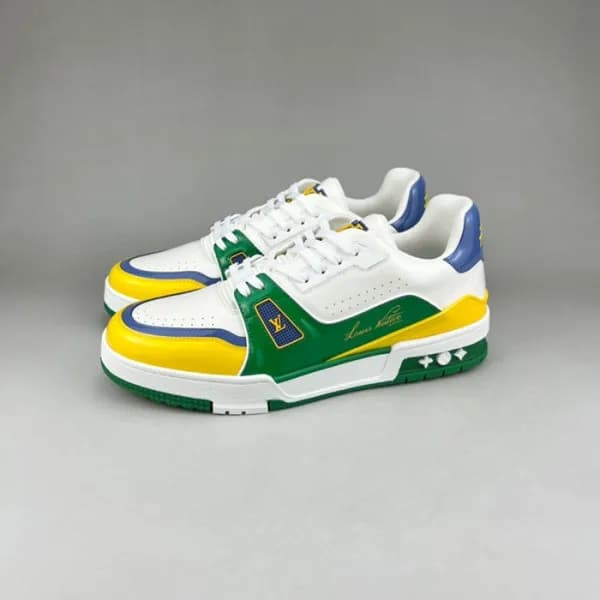 루이비통 남성 트렌디 그린 스니커즈 - Mens Green Sneakers - lou051… - 1