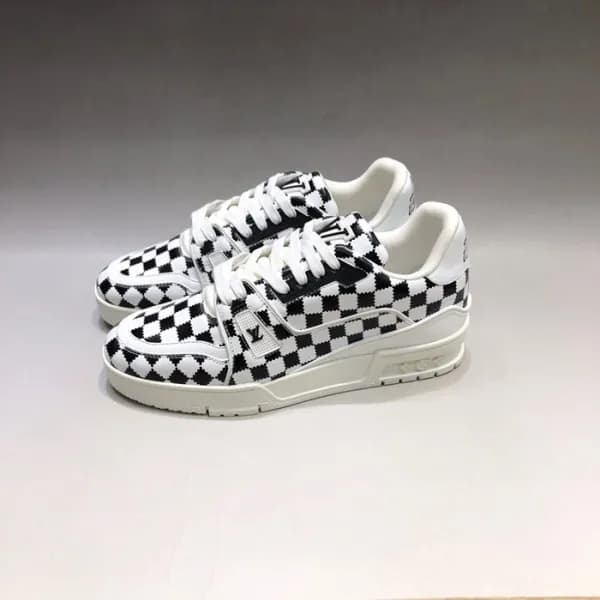 루이비통 남성 트렌디 블랙 스니커즈 - Mens Black Sneakers - lou051… - 1