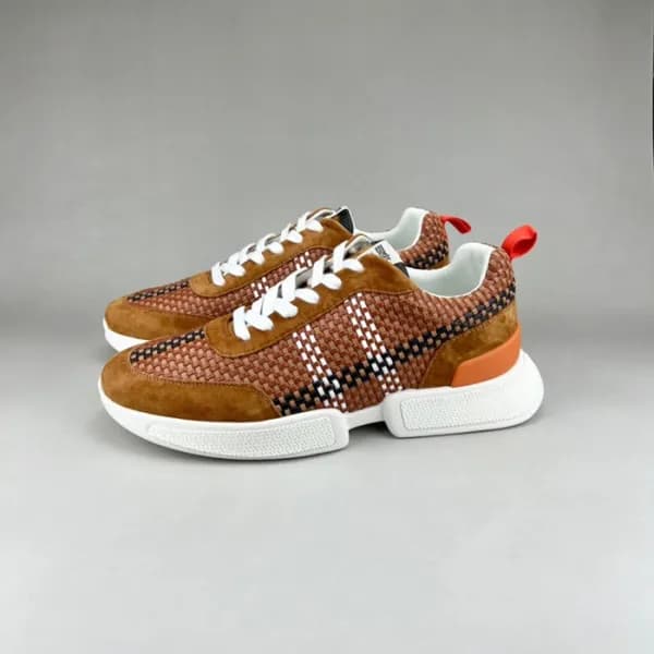 에르메스 남성 클래식 브라운 스니커즈 - Hermes Mens Brown Sneakers … - 1