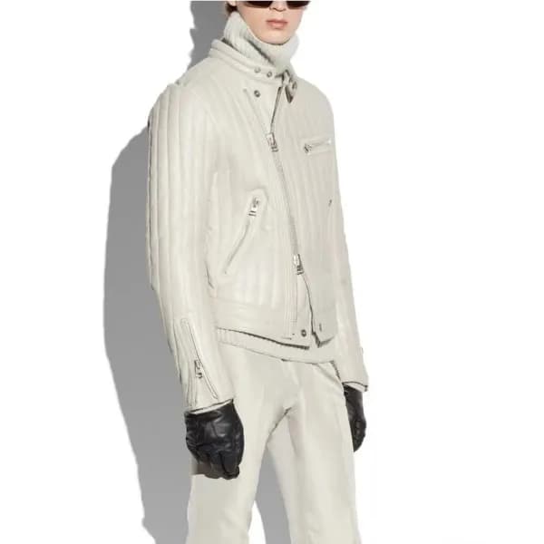 톰포드 남성 블랙 가죽 자켓 - Tomford Mens Black Jackets - tof… - 1