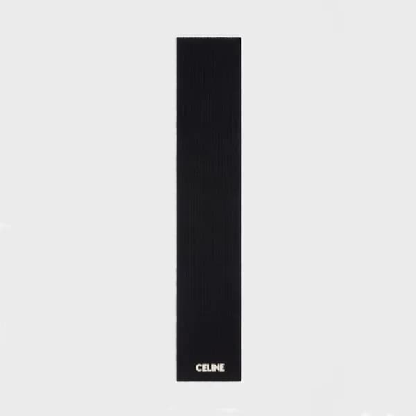 셀린느 남/녀 블랙 머플러 - Celine Unisex Black Muffler - ce2… - 1