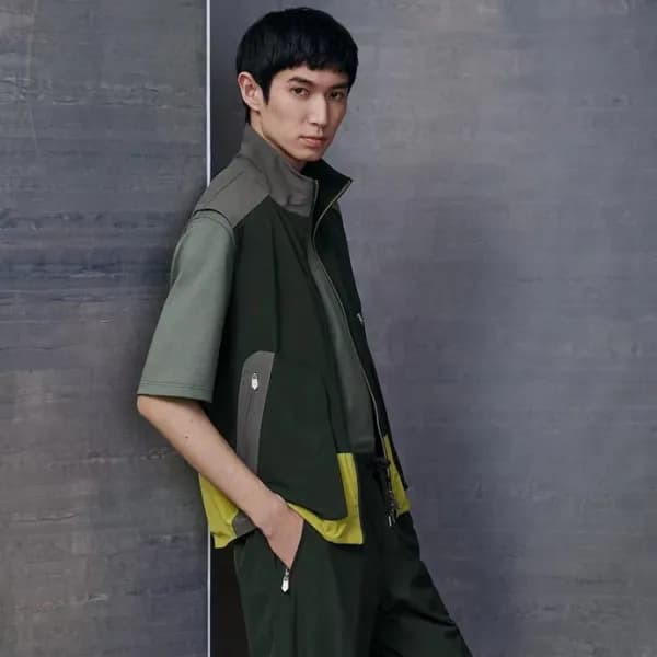 에르메스 남성 카키 베스트 - Hermes Mens Khaki Vest - he90x - 1