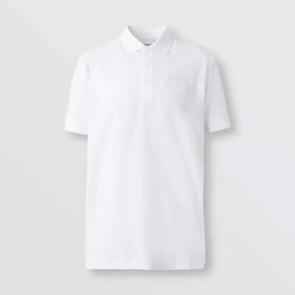 버버리 남성 화이트 폴로 반팔티 - Burberry Mens White Tshirts - … - 1