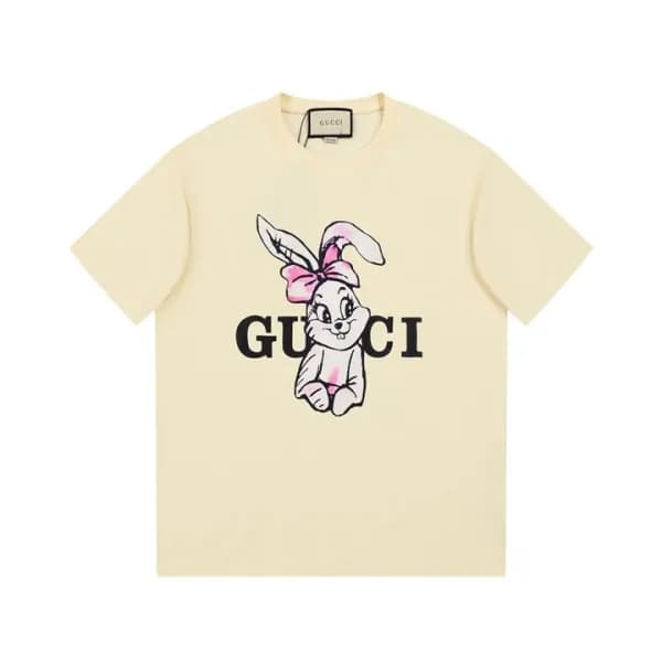 구찌 남/녀 아이보리 크루넥 반팔티 - Gucci Unisex Ivory Short sle… - 1