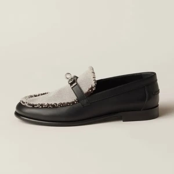 에르메스 여성 블랙 로퍼 - Hermes Womens Black Loafer - he195… - 1